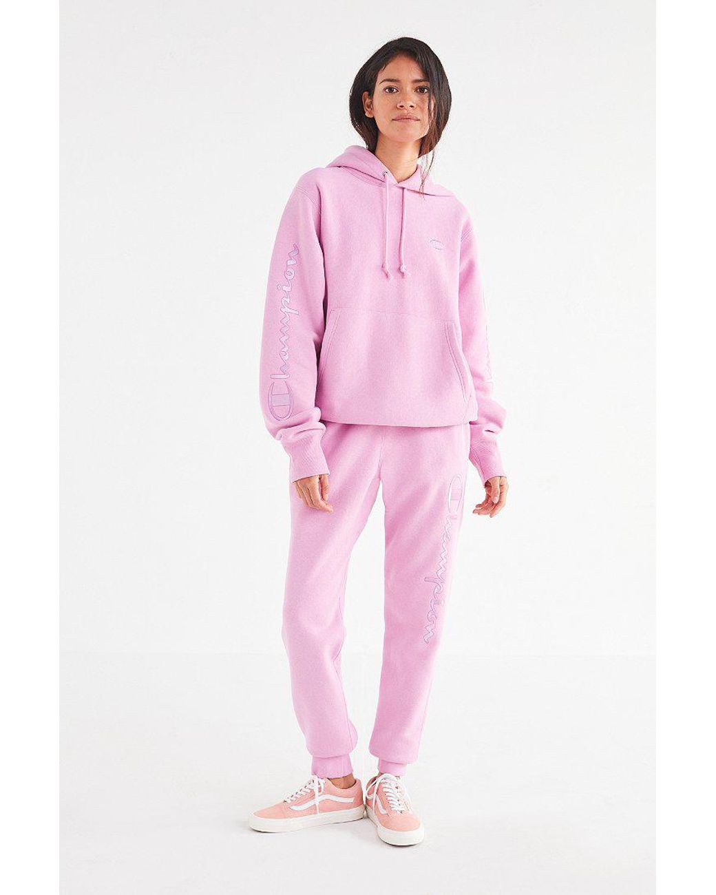 Champion sweatsuit cheap womens pink